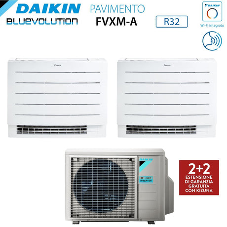 climatizzatore condizionatore daikin a pavimento dual split serie perfera fvxm a 7_9 con 2mxm40m n r 32 wi fi integrato 7000_9000 con telecomando ad infrarossi incluso garanzia italiana novita