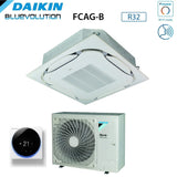 climatizzatore condizionatore daikin bluevolution a cassetta round flow 24000 btu fcag71b _ rzag71ny1 trifase r 32 wi fi optional con griglia standard inclusa