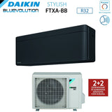 climatizzatore condizionatore daikin bluevolution inverter serie stylish total black 7000 btu ftxa20bb r 32 wi fi integrato classe a___ nero novita 2020 4689