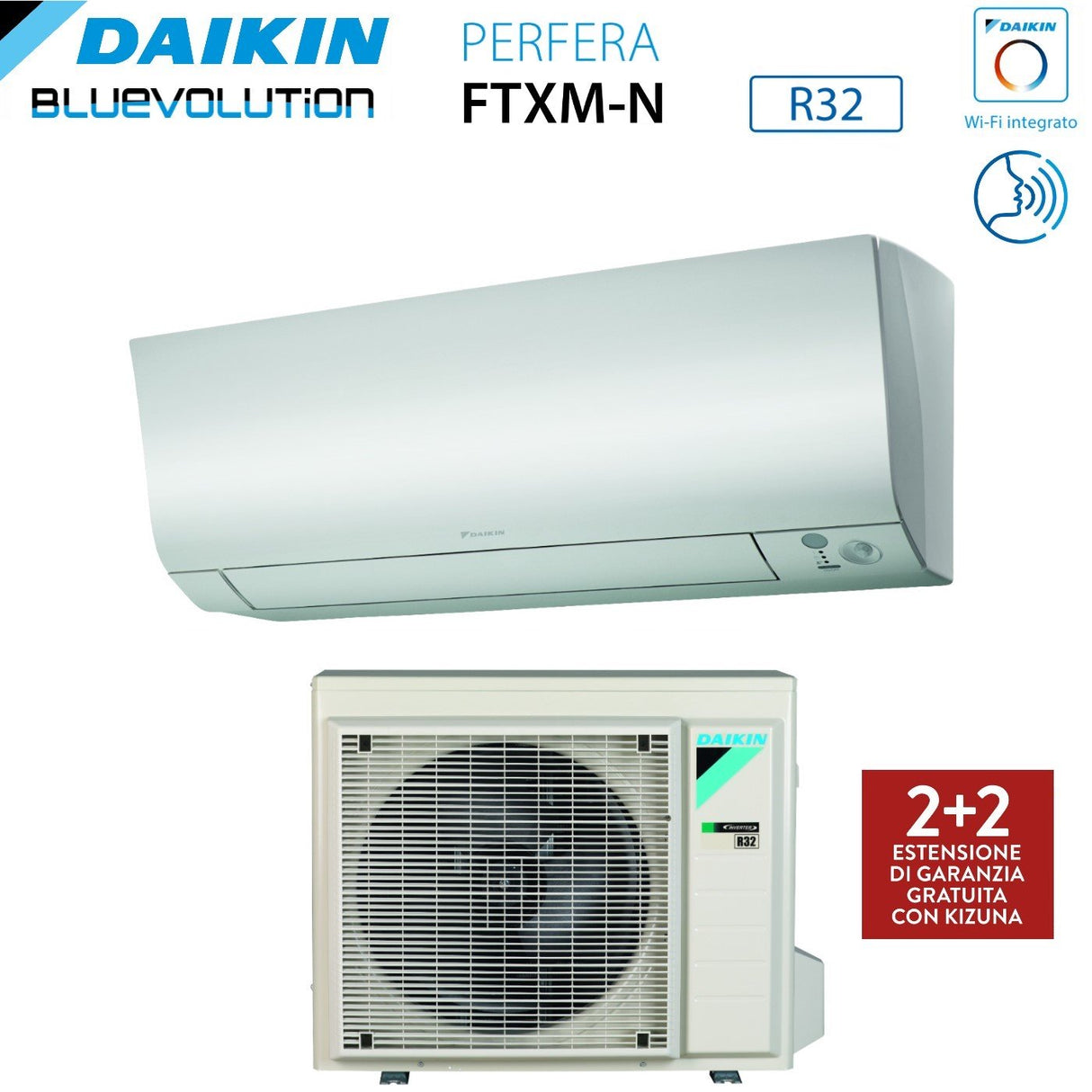 climatizzatore condizionatore daikin inverter serie perfera 9000 btu ftxm25n r 32 a___ wi fi integrato novita