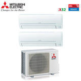climatizzatore condizionatore dual split mitsubishi electric serie smart msz hr 9000_12000 con mxz 2ha40vf wi fi optional 9_12 r 32 novita