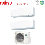 climatizzatore condizionatore fujitsu dual split inverter serie kg 12_12 con aoyg18kbta2 r 32 wi fi integrato 12000_12000