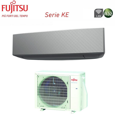 climatizzatore condizionatore fujitsu inverter serie ke silver 12000 btu asyg12ketf r 32 wi fi integrato 3ngf87260 colore argento classe a__ a_