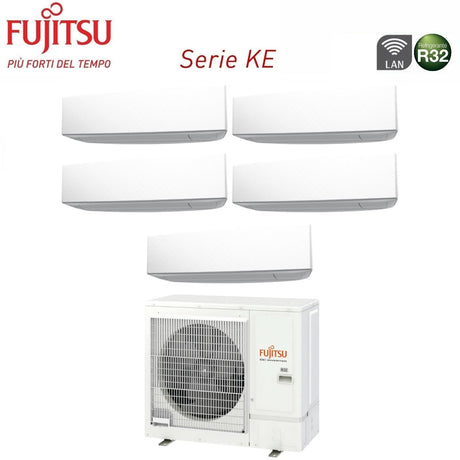 climatizzatore condizionatore fujitsu penta split inverter serie ke white 9_9_9_9_9 con aoyg36kbta5 r 32 wi fi integrato 9000_9000_9000_9000_9000 colore bianco