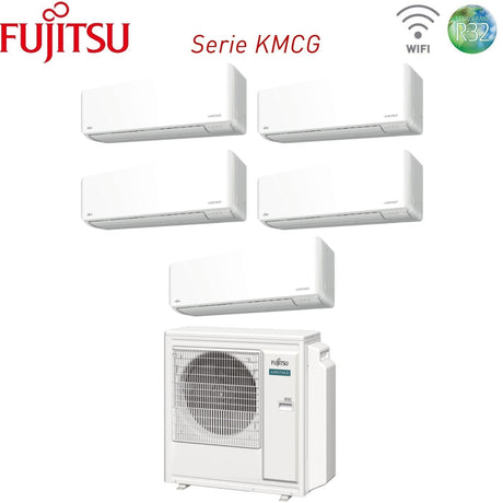 climatizzatore condizionatore fujitsu penta split inverter serie km 9_9_9_12_14 con aoyg36kbta5 r 32 wi fi integrato 9000_9000_9000_12000_14000