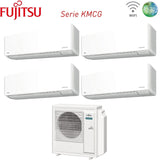 climatizzatore condizionatore fujitsu quadri split inverter serie km 7_7_7_12 con aoyg30kbta4 r 32 wi fi integrato 7000_7000_7000_12000