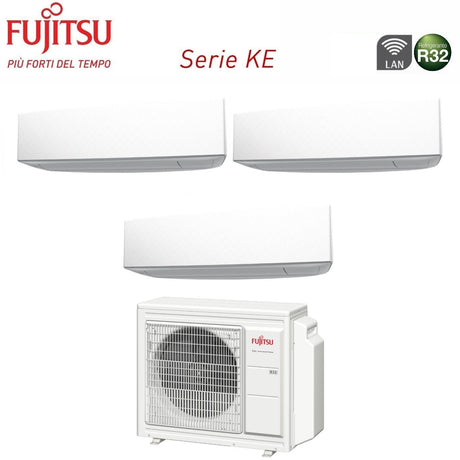 climatizzatore condizionatore fujitsu trial split inverter serie ke white 7_9_9 con aoyg18kbta3 r 32 wi fi integrato 7000_9000_9000 colore bianco