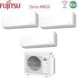 climatizzatore condizionatore fujitsu trial split inverter serie km 7_9_12 con aoyg18kbta3 r 32 wi fi integrato 7000_9000_12000