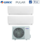 climatizzatore condizionatore gree dual split inverter serie pular 7_7 con gwhd 14 nk6oo r 32 wi fi integrato 7000_7000