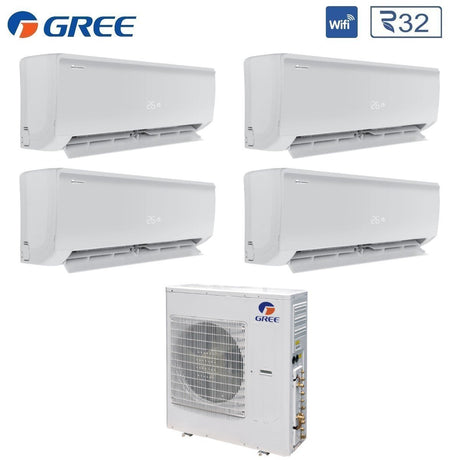 climatizzatore condizionatore gree quadri split inverter serie bora plus 9_9_9_9 con gwhd 36 nk6lo r 32 wi fi optional 9000_9000_9000_9000