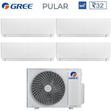 climatizzatore condizionatore gree quadri split inverter serie pular 7_7_12_24 con gwhd 36 nk6oo r 32 wi fi integrato 7000_7000_12000_24000