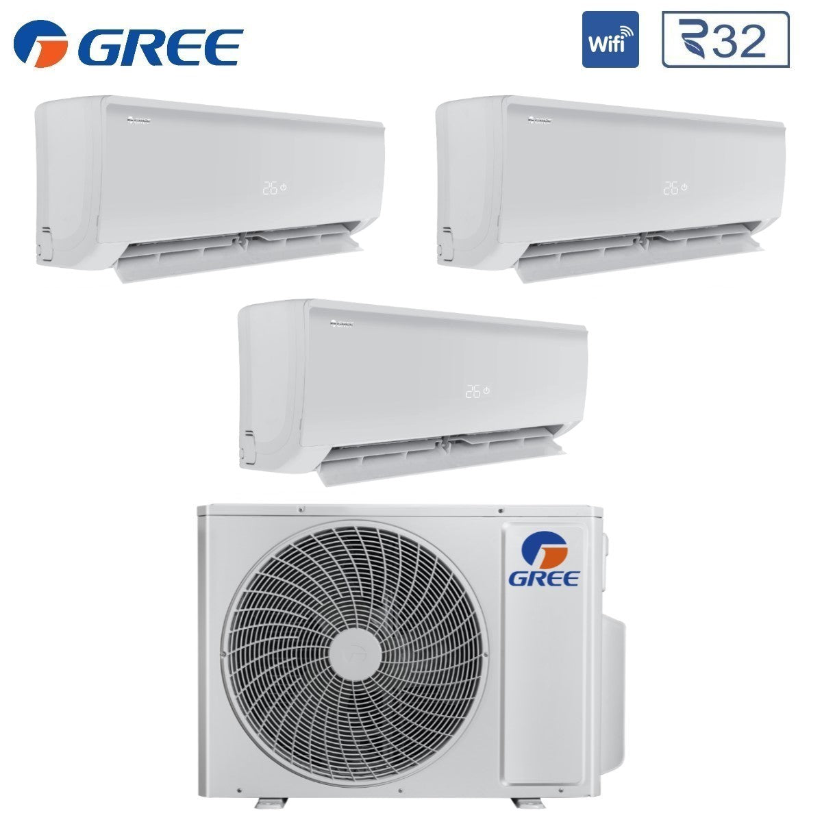 climatizzatore condizionatore gree trial split inverter serie bora plus 9_9_9 con gwhd 21 nk6oo r 32 wi fi optional 9000_9000_9000