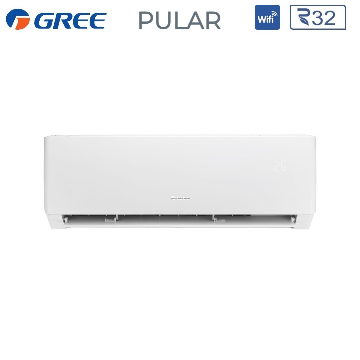 climatizzatore condizionatore gree trial split inverter serie pular 7_12_18 con gwhd 36 nk6oo r 32 wi fi integrato 7000_12000_18000