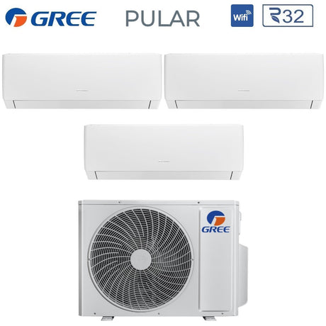 climatizzatore condizionatore gree trial split inverter serie pular 7_9_18 con gwhd 24 nk6oo r 32 wi fi integrato 7000_9000_18000