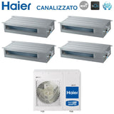 climatizzatore condizionatore haier quadri split inverter serie canalizzato slim 9_9_12_12 con 4u85s2sh1fa r32 wifi optional 9000_9000_12000_12000
