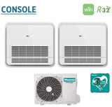 climatizzatore condizionatore hisense dual split console 9_9 con 2amw42u4rgc r 32 wi fi optional telecomando di serie incluso 9000_9000