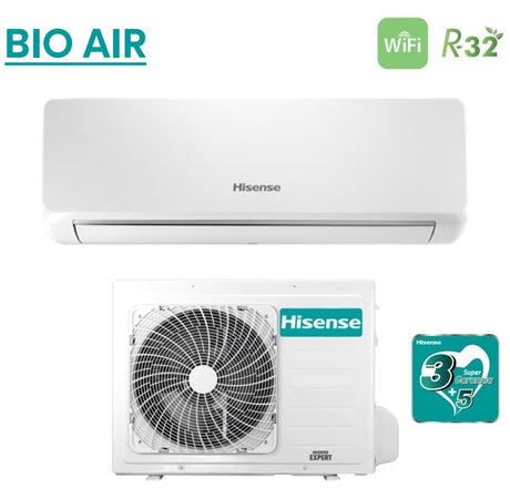 climatizzatore condizionatore hisense inverter serie bio air 9000 btu tdve090ag _ tdve090aw r 32 wi fi integrato classe a__ a_