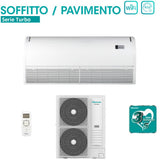 climatizzatore condizionatore hisense inverter soffitto pavimento serie turbo 48000 btu auv140ur4rc8 _ auw140u6rn8 r 32 wi fi optional con telecomando di serie incluso