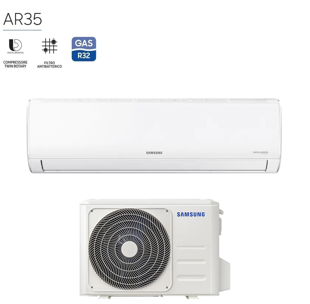 climatizzatore condizionatore inverter samsung serie ar35 maldives 9000 btu ar12txhqasineu _ ar09txhqasixeu r 32 classe a__ a_