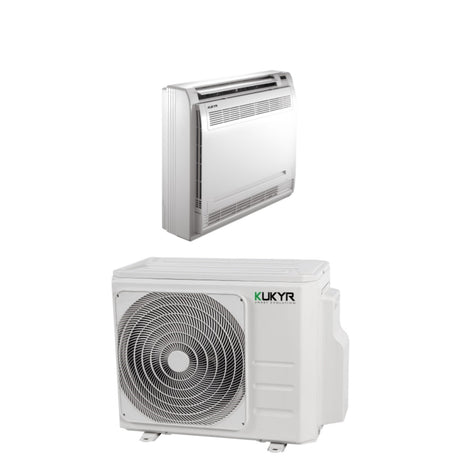 climatizzatore condizionatore kukyr console pavimento inverter 12000 btu r 32 wi fi optional con telecomando infrarossi incluso 17427