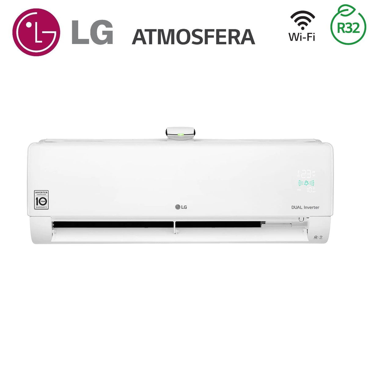 climatizzatore condizionatore lg dual split inverter serie atmosfera 9_9 con mu2r17 r 32 wi fi integrato 9000_9000 17390