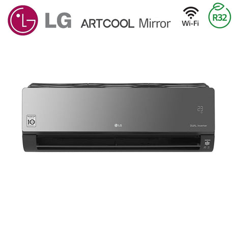 climatizzatore condizionatore lg inverter artcool mirror 12000 btu ac12bh r 32 wi fi integrato uv nano voice control classe a__ a_