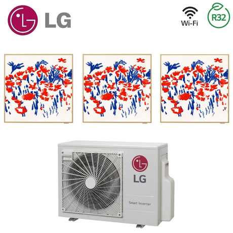 climatizzatore condizionatore lg trial split inverter serie artcool gallery 9_12_12 con mu3r21 r 32 wi fi optional 9000_12000_12000