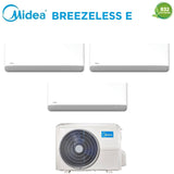 climatizzatore condizionatore midea trial split inverter serie breezeless e 9+9+9 con m3og 21hfn8 q r 32 wi fi integrato 9000+9000+9000