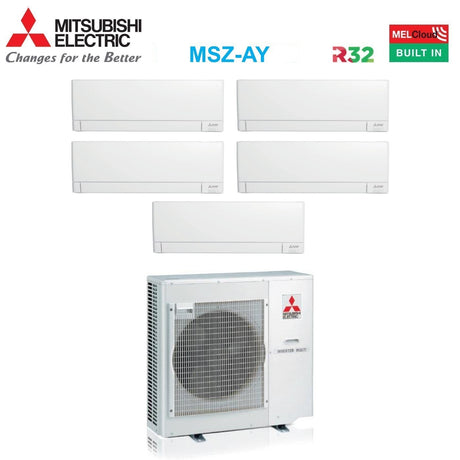 climatizzatore condizionatore mitsubishi electric penta split inverter linea plus serie msz ay 9_9_12_12_12 con mxz 5f102vf r 32 wi fi integrato 9000_9000_12000_12000_12000