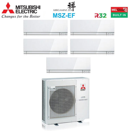 climatizzatore condizionatore mitsubishi electric penta split inverter serie kirigamine zen white msz ef 7_7_7_15_18 con mxz 5f102vf r 32 wi fi integrato colore bianco 7000_7000_7000_15000_18000