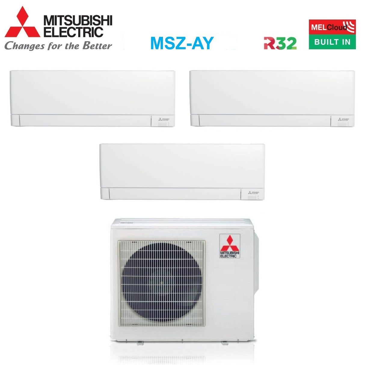climatizzatore condizionatore mitsubishi electric trial split inverter linea plus serie msz ay 9_9_9 btu con mxz 3f54vf wi fi integrato r 32 9000_9000_9000 a___