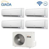 climatizzatore condizionatore quadri split inverter ferroli giada m 9000_9000_9000_12000 btu con 28 4 wi fi integrato alexa e google home 9_9_9_12 novita