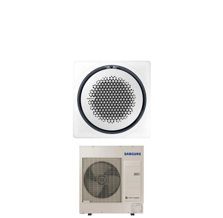 climatizzatore condizionatore samsung inverter cassetta 360 36000 btu ac100mn4pkh eu monofase r 410 wi fi optional con comando wireless incluso disponibili vari pannelli