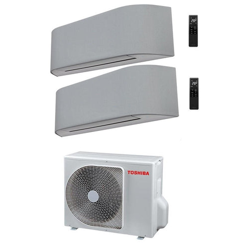 climatizzatore condizionatore toshiba dual split inverter serie haori 10000_10000 9000_9000 wi fi integrato grigio chiaro grigio scuro 10_10 9_9 novita
