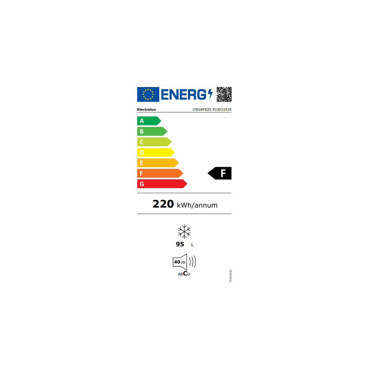 congelatore verticale electrolux lyb2af82s 95 lt classe f