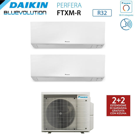 daikin climatizzatore condizionatore daikin bluevolution dual split inverter serie ftxmr perfera wall 921 con 2mxm68a r 32 wi fi integrato 900021000 garanzia italiana ean 8059657007995