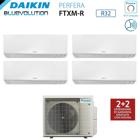 daikin climatizzatore condizionatore daikin bluevolution quadri split inverter serie ftxmr perfera wall 791212 con 4mxm80a r 32 wi fi integrato 700090001200012000 garanzia italiana