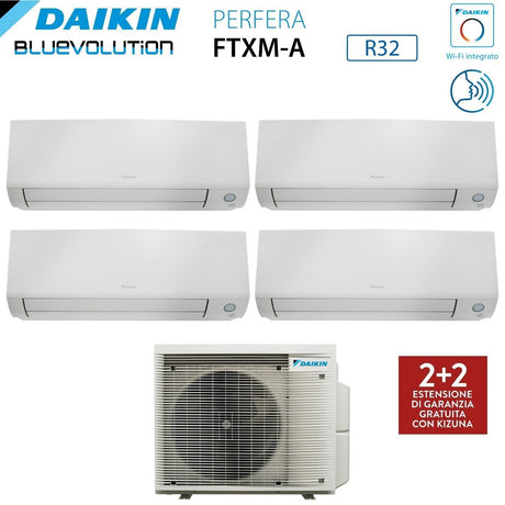 daikin climatizzatore condizionatore daikin bluevolution quadri split inverter serie perfera all season 7999 con 4mxm68a r 32 wi fi integrato 7000900090009000 garanzia italiana