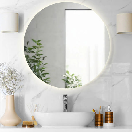 divina garden specchio da bagno rotondo retroilluminato tondo 80 cm luna made in italy ean 8056157809388
