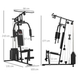 easycomfort area occasioni 2302 easycomfort stazione fitness con pesi da 45kg per allenamento a casa 135x103x210cm nero