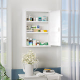 easycomfort easycomfort armadietto medicinali a 3 ripiani con serratura e 2 chiavi in acciaio 40x15x53 5 cm bianco