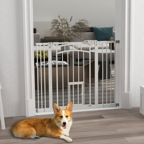 easycomfort easycomfort cancellino per cani taglia piccola e media con chiusura automatica in acciaio e pa 74 100x76 cm bianco