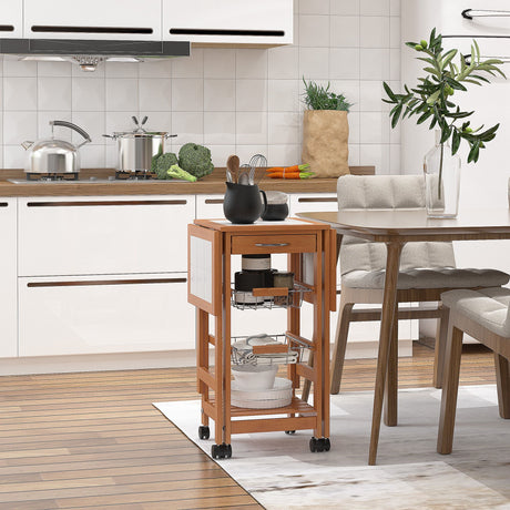 easycomfort easycomfort carrello da cucina con piano in mattonella servizio ausiliare legno metallo cromato 6 ruote cassetto ean 8054144131139