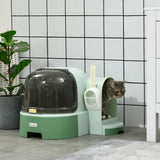 easycomfort easycomfort lettiera per gatti chiusa con coperchio apribile e vassoio estraibile 52x60x42 cm verde