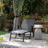easycomfort easycomfort lettino sdraio pieghevole e reclinabile in 5 posizioni con rotelle in metallo e textilene 72x158x84 cm grigio