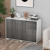 easycomfort easycomfort mobiletto armadietto multiuso per soggiorno cucina ufficio 2 cassetti e 2 armadietti con apertura a pressione grigio