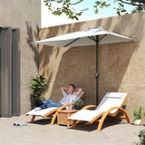easycomfort easycomfort ombrellone da parete mezzaluna salvaspazio con apertura a manovella crema