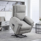 easycomfort easycomfort poltrona alzapersona reclinabile a 135 con 8 punti massaggianti e poggiapiedi 89x99x103 cm grigio chiaro