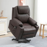 easycomfort easycomfort poltrona alzapersona reclinabile fino a 135 con portabicchieri telecomando e poggiapiedi 88x92x106 cm marrone