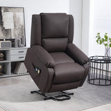 easycomfort easycomfort poltrona relax alzapersona reclinabile a 155 con 8 punti massaggio e riscaldamento marrone